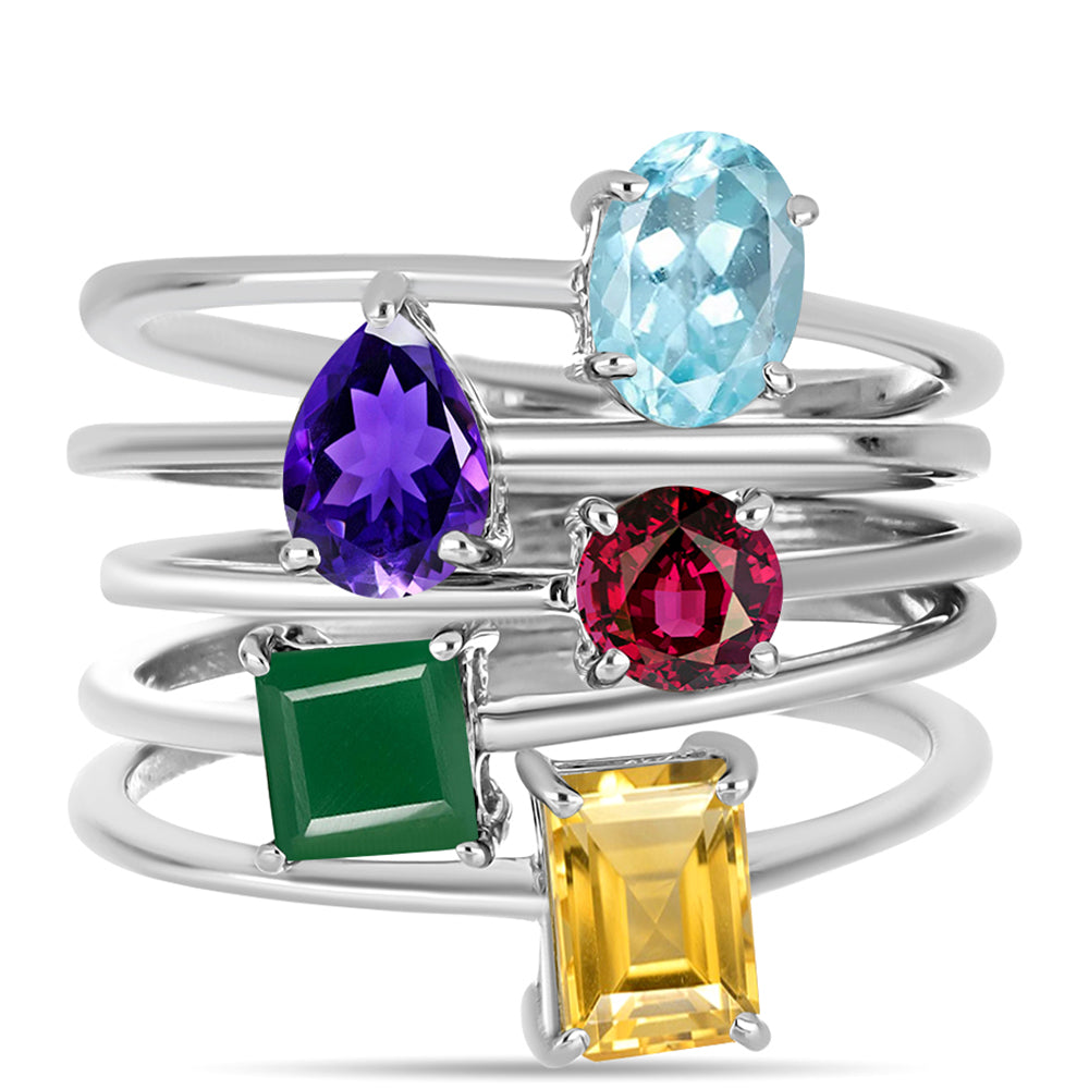 Conjunto de Prata com Ametista de Marrocos e Ágata Verde ( Anel )  Contraste: Cabeca de Veado (800) 1 