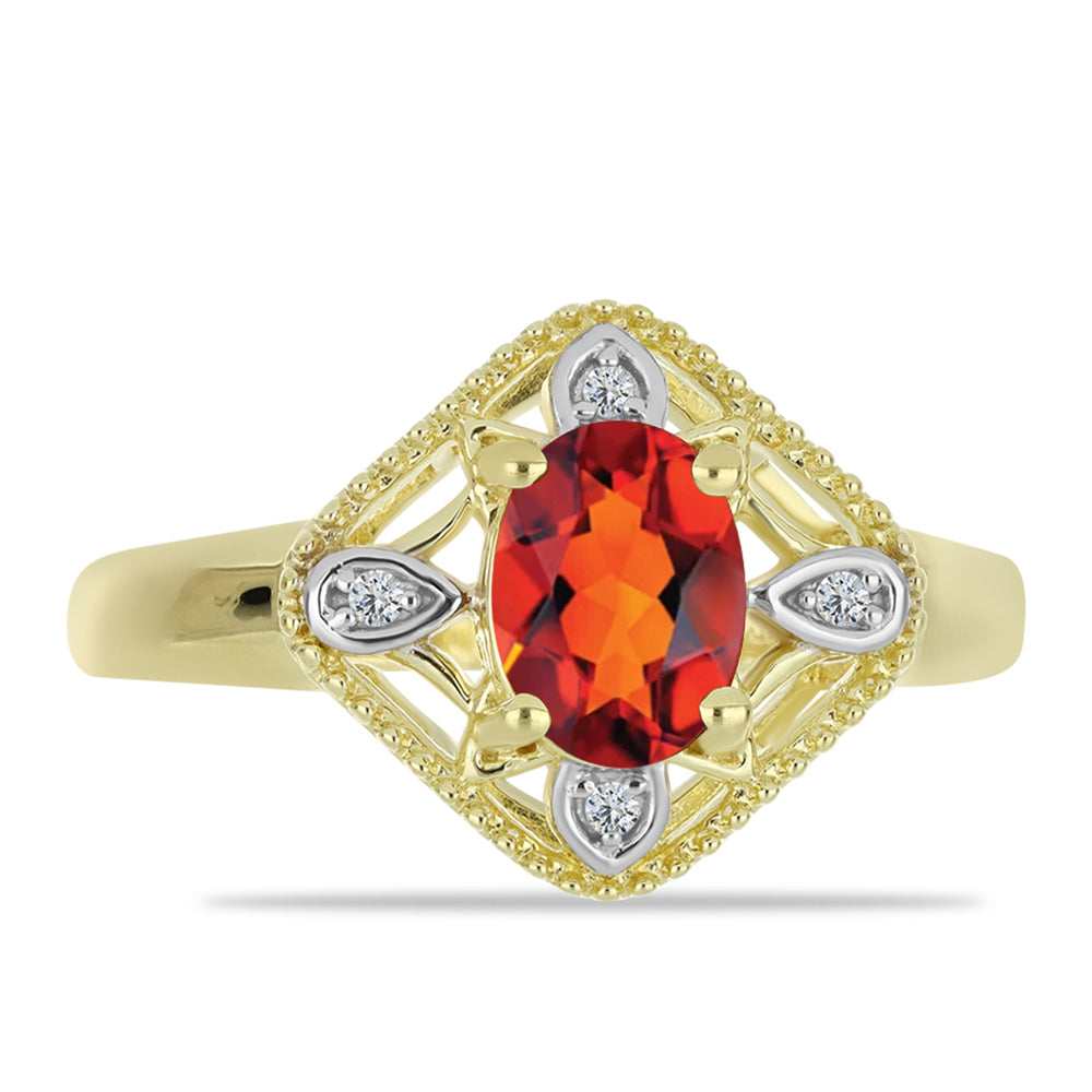 Anel de Prata com Banho de Ouro com Citrino Madeira e Topázio Branco  Contraste: Cabeca de Veado (800) 1 