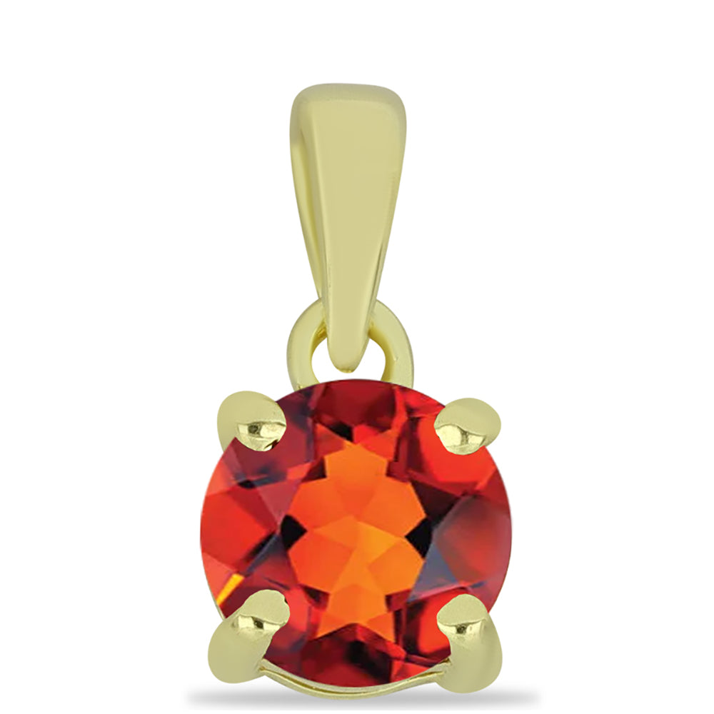 Pendente de Prata com Banho de Ouro com Citrino Madeira 1 