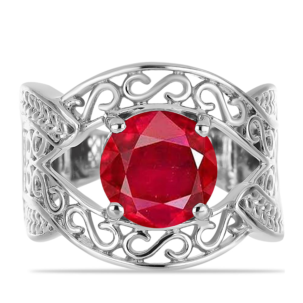 Anel de Prata com Ágata Vermelha  Contraste: Cabeca de Veado (800)