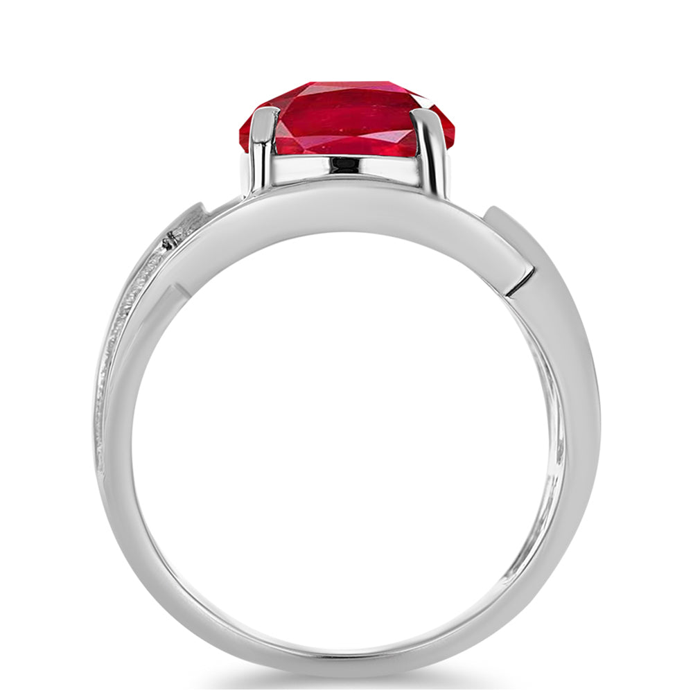 Anel de Prata com Ágata Vermelha  Contraste: Cabeca de Veado (800)