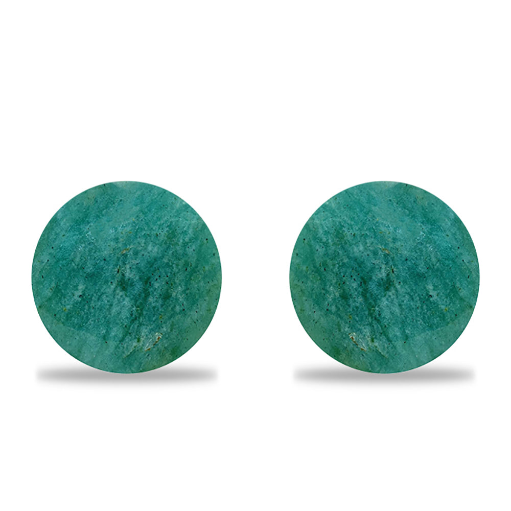 Brincos de Prata com Banho de Ouro com Amazonita