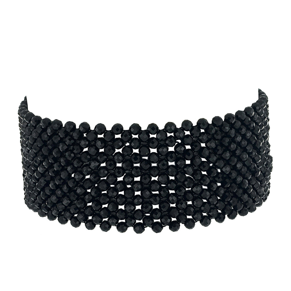 Pulseira de Prata com Banho de Ouro com Espinela Preta  Contraste: Cabeca de Veado (800) 1 