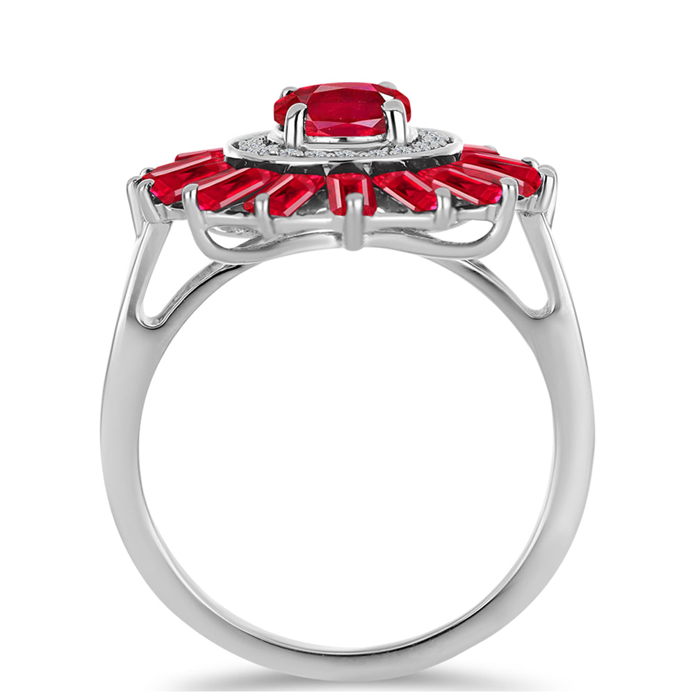 Anel de Prata com Ágata Vermelha  Contraste: Cabeca de Veado (800) 2 