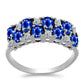 Anel de Prata com Safira Azul Australiana e Topázio Branco