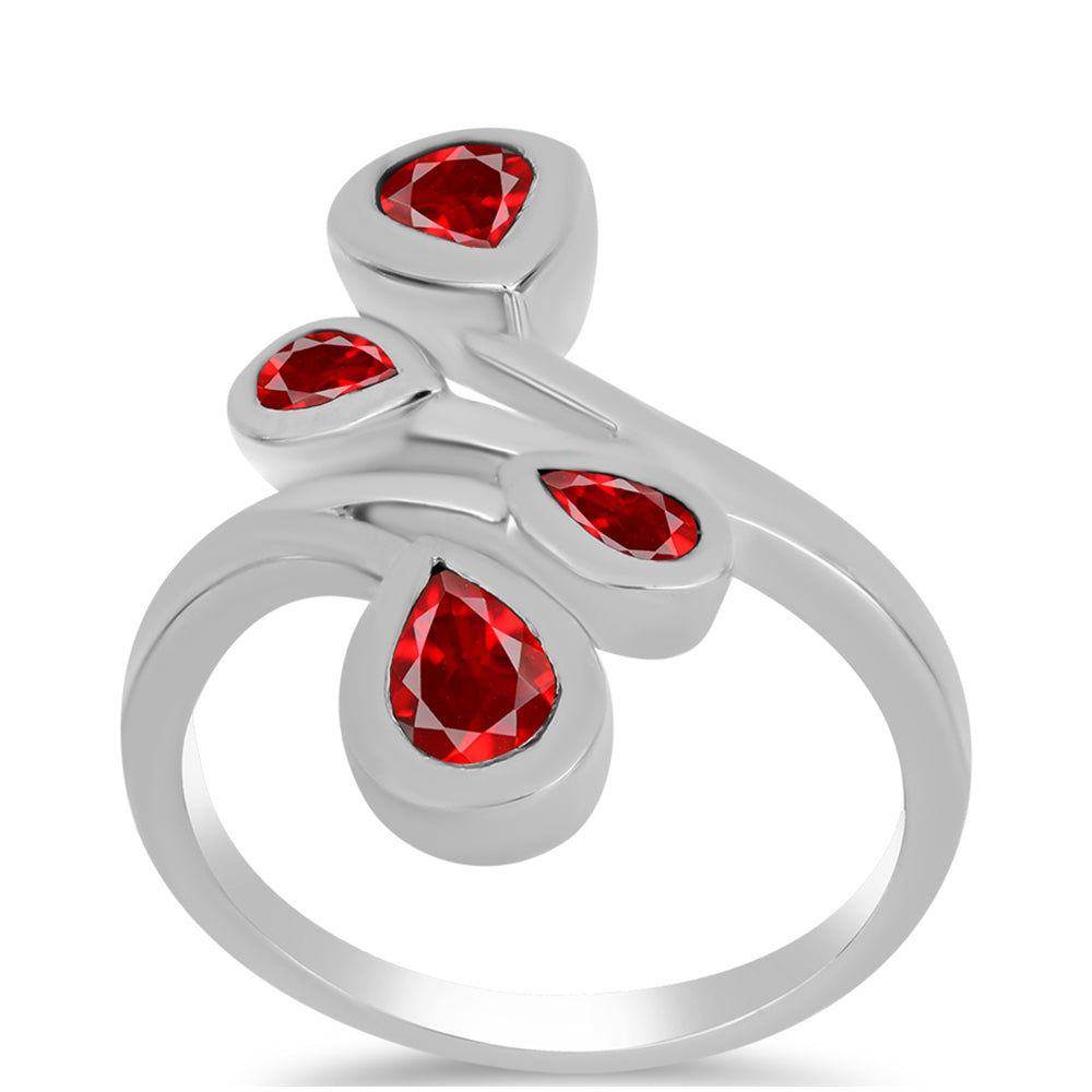 Anel de Prata com Ágata Vermelha  Contraste: Cabeca de Veado (800)