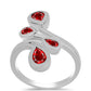 Anel de Prata com Ágata Vermelha  Contraste: Cabeca de Veado (800)