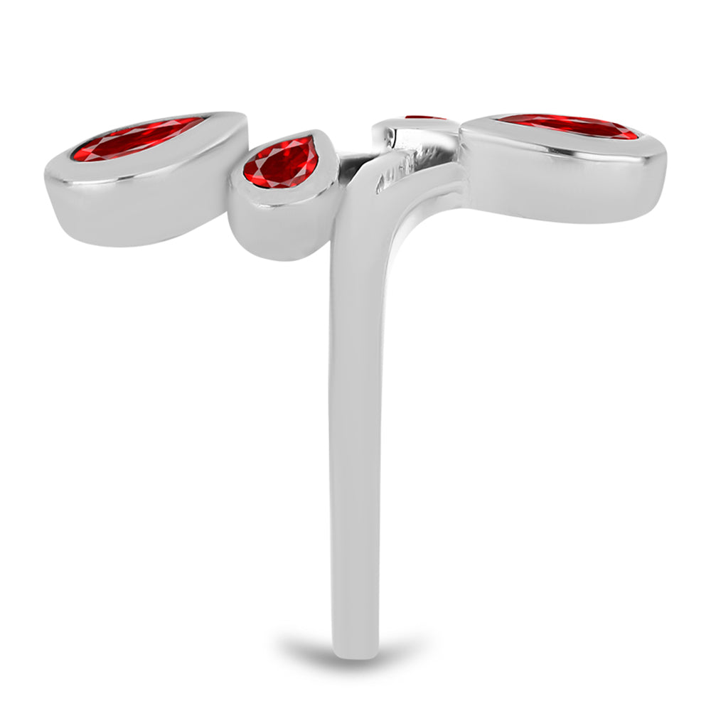 Anel de Prata com Ágata Vermelha  Contraste: Cabeca de Veado (800)