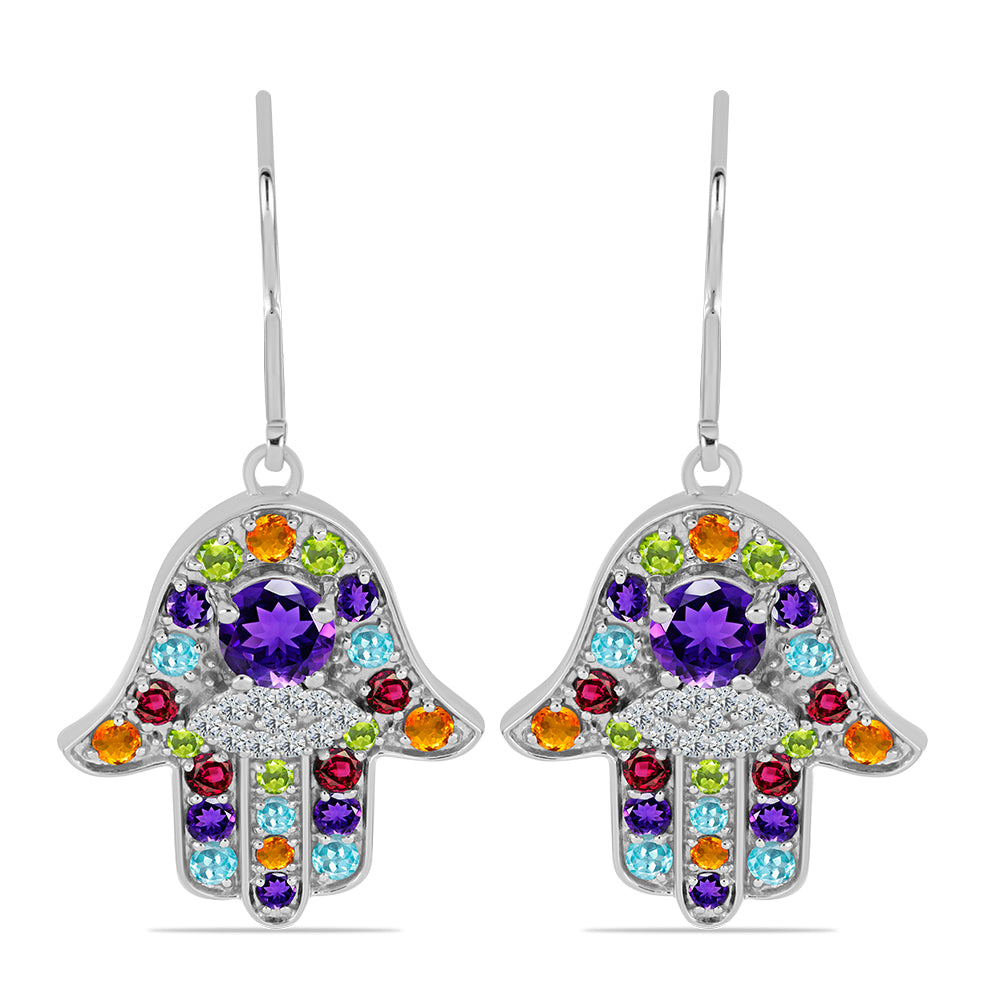 Brincos de Prata com Ametista de Marrocos 1 