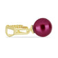 Pendente de Prata com Banho de Ouro com Pérola de Água Doce Roxo e Citrino de Ural