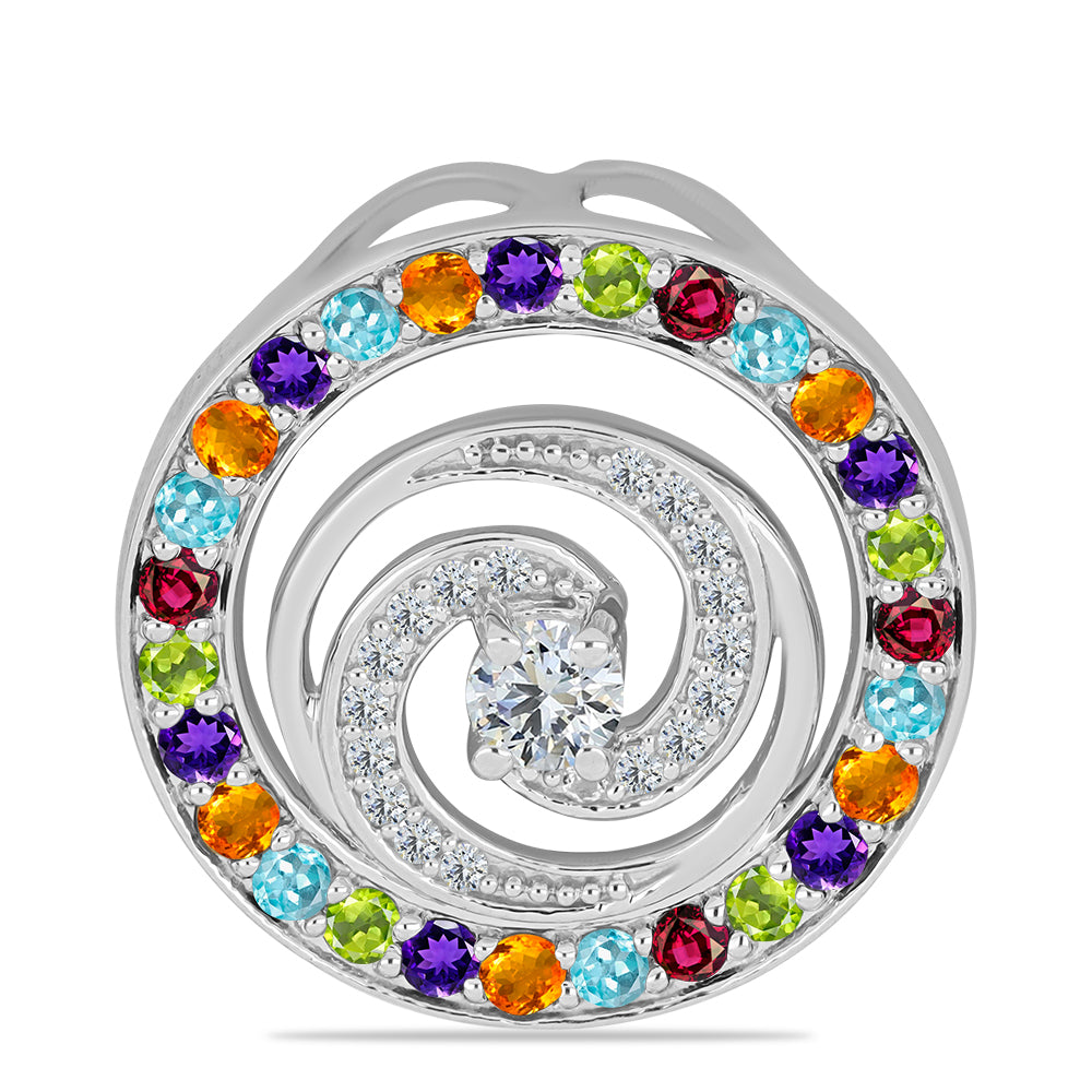 Pendente de Prata com Ametista de Marrocos e Citrino Dourado do Rio Grande 1 