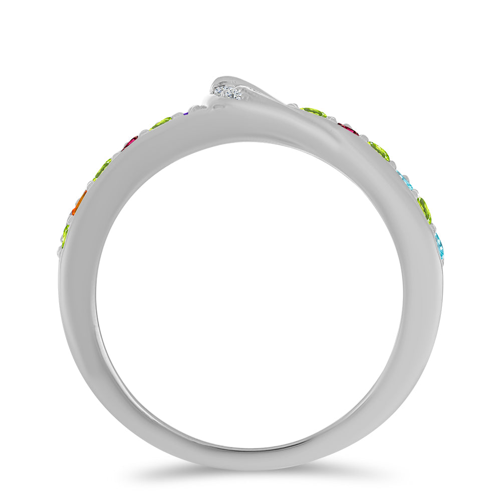 Anel de Prata com Ametista de Marrocos e Peridoto de Changbai  Contraste: Cabeca de Veado (800) 2 