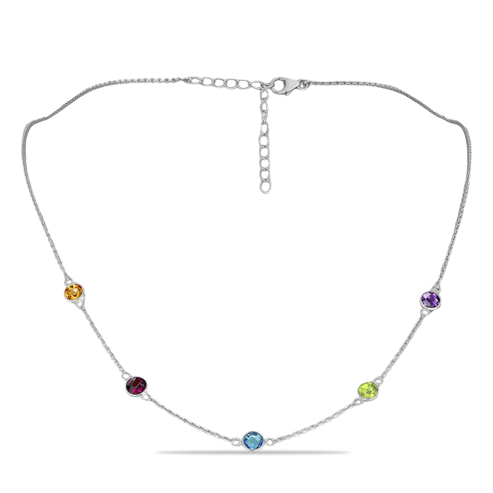 Colar de Prata com Ametista de Marrocos e Peridoto de Changbai  Contraste: Cabeca de Veado (800) 1 