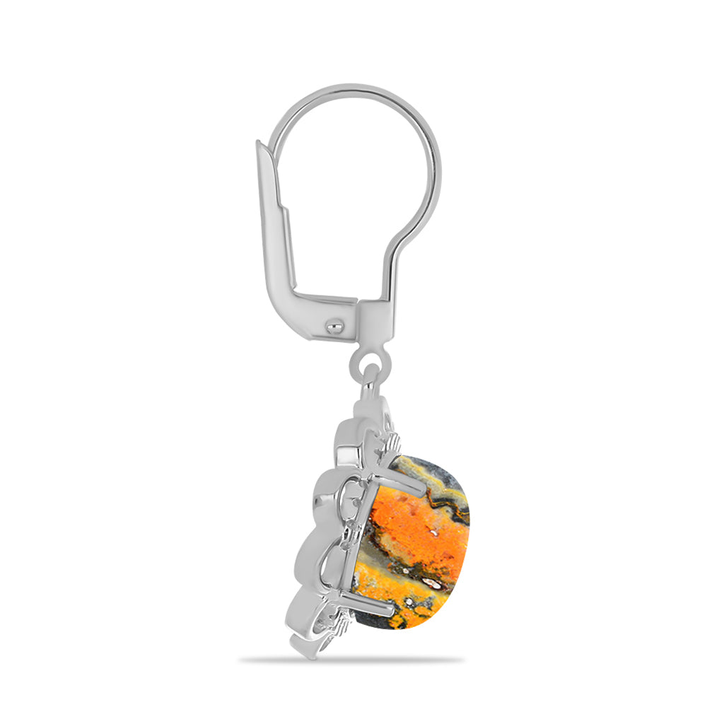 Brincos de Prata com Jaspe Bumble Bee 2 