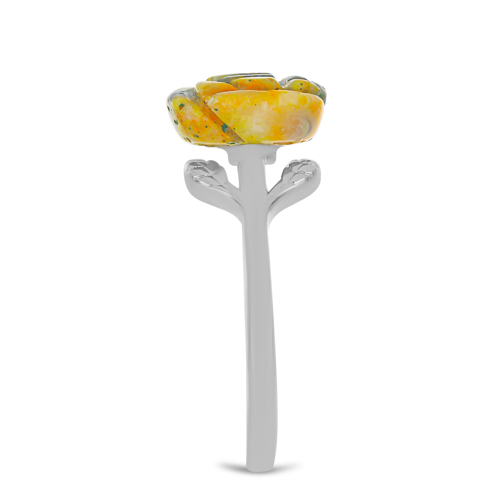 Anel de Prata com Jaspe Bumble Bee