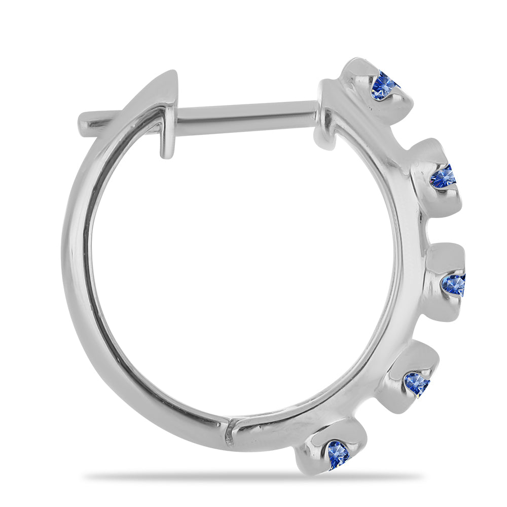 Brincos de Prata com Moissanite Azul Real certificado e cultivado em laboratório 2 