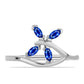 Anel de Prata com Safira Azul Australiana