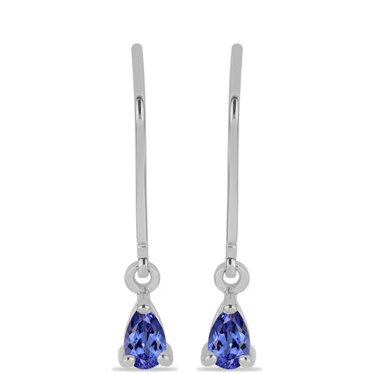 Brincos de Prata com Tanzanite