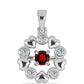 Pendente de Prata com Granada de Barton e Topázio Branco