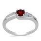 Anel de Prata com Rubi de Madagáscar e Topázio Branco