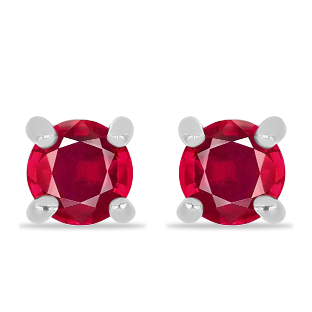 Brincos de Prata com Rubi de Madagáscar 1 