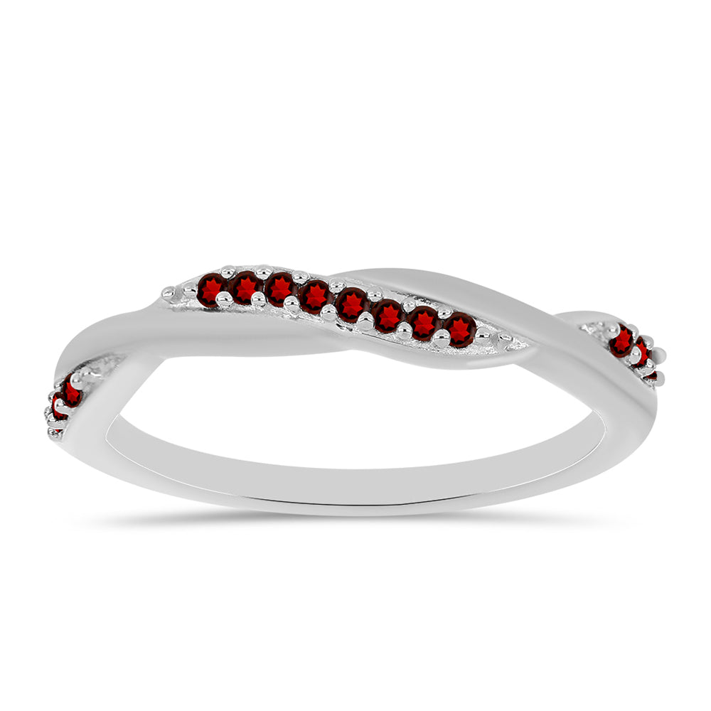 Anel de Prata com Granada de Barton 1 