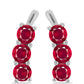 Brincos de Prata com Rubi de Madagáscar