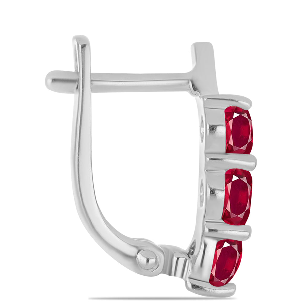 Brincos de Prata com Rubi de Madagáscar 2 
