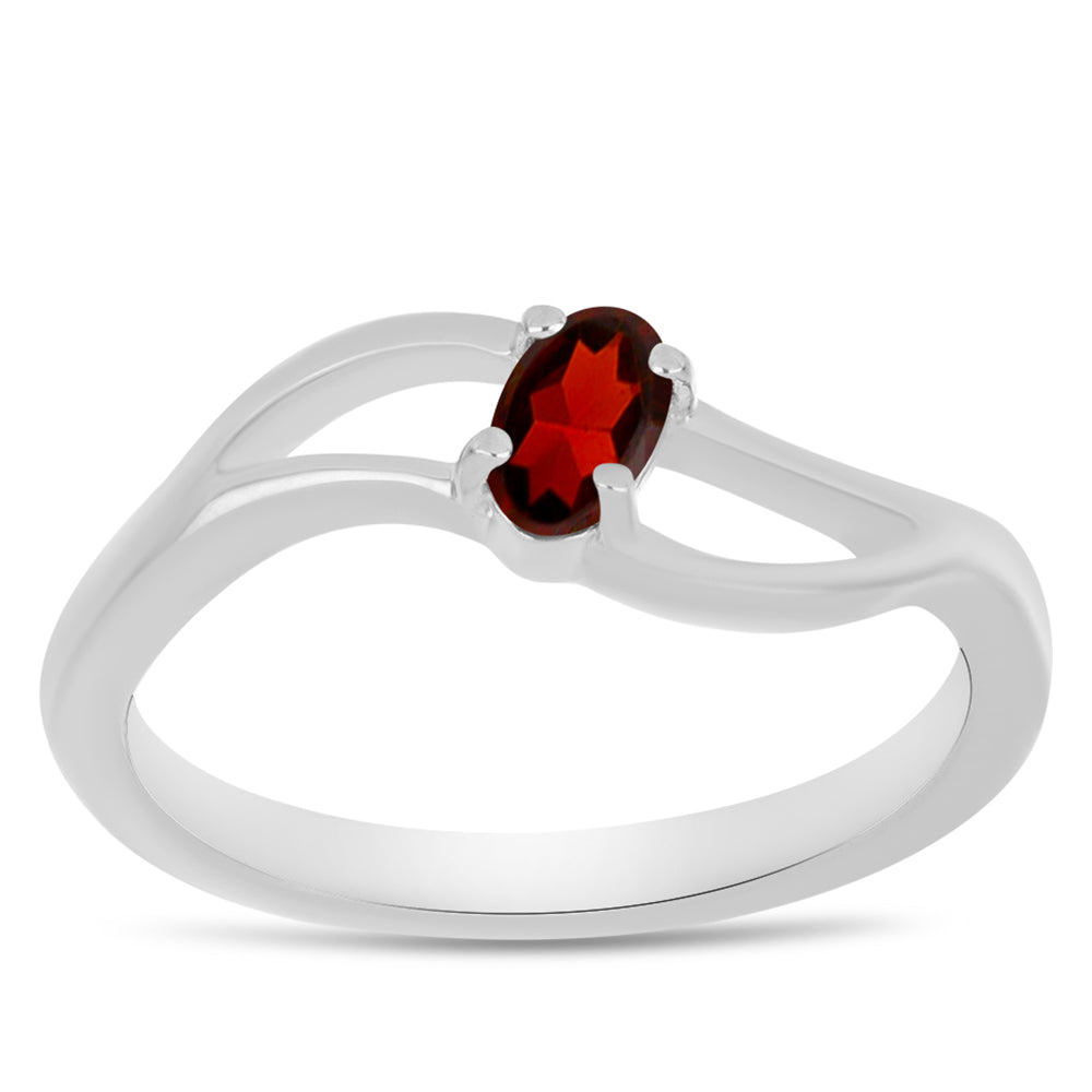 Anel de Prata com Granada de Barton 3 