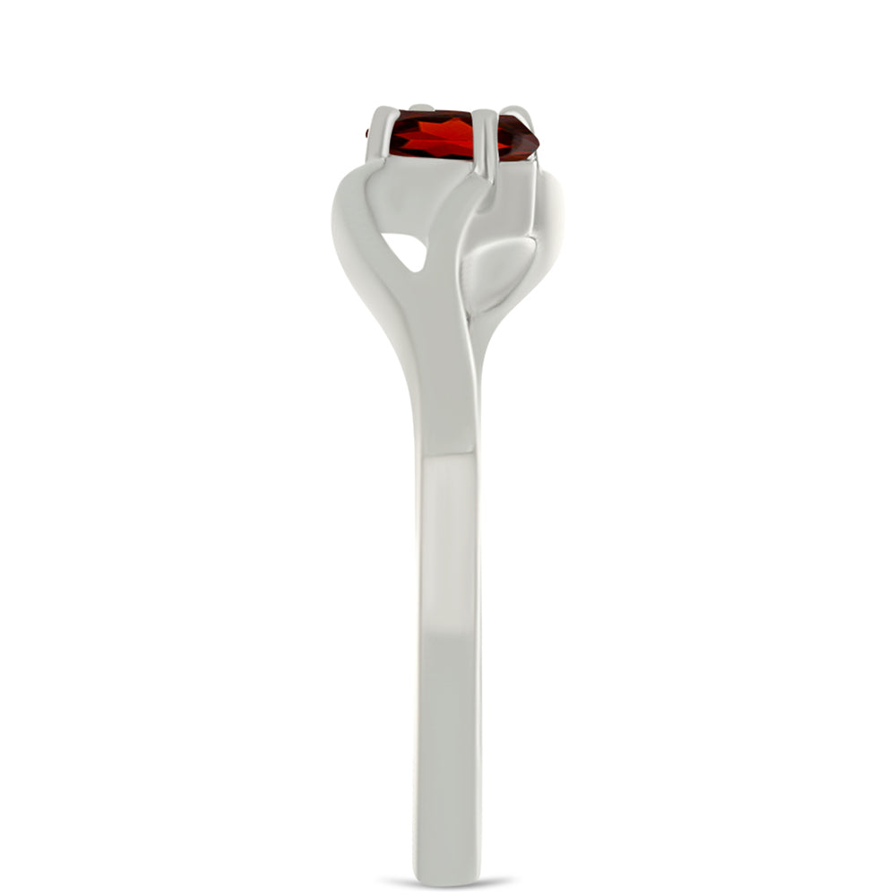 Anel de Prata com Granada de Barton 4 