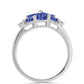 Anel de Prata com Tanzanite e Topázio Branco