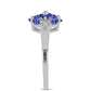 Anel de Prata com Tanzanite e Topázio Branco