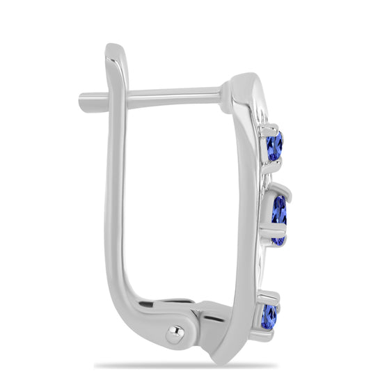 Brincos de Prata com Tanzanite