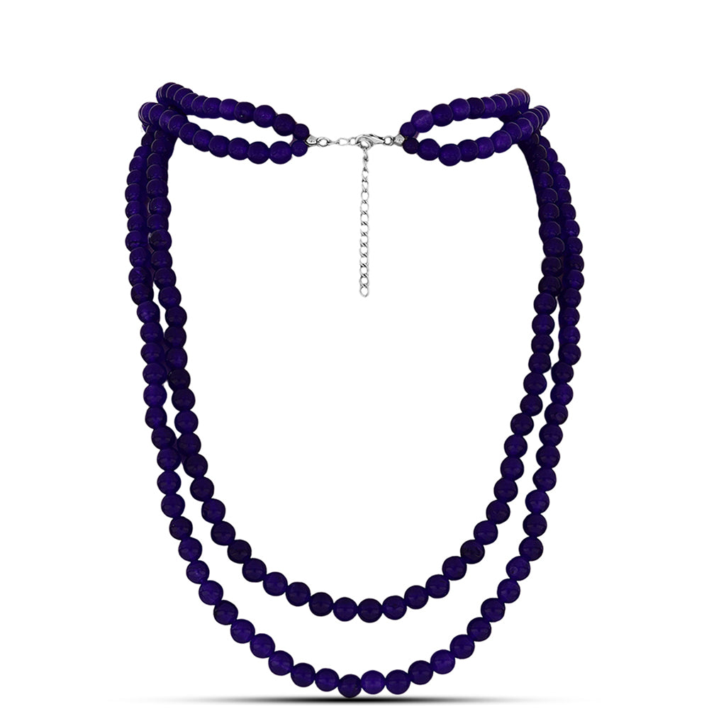 Colar de Prata com Jade Roxa 1 