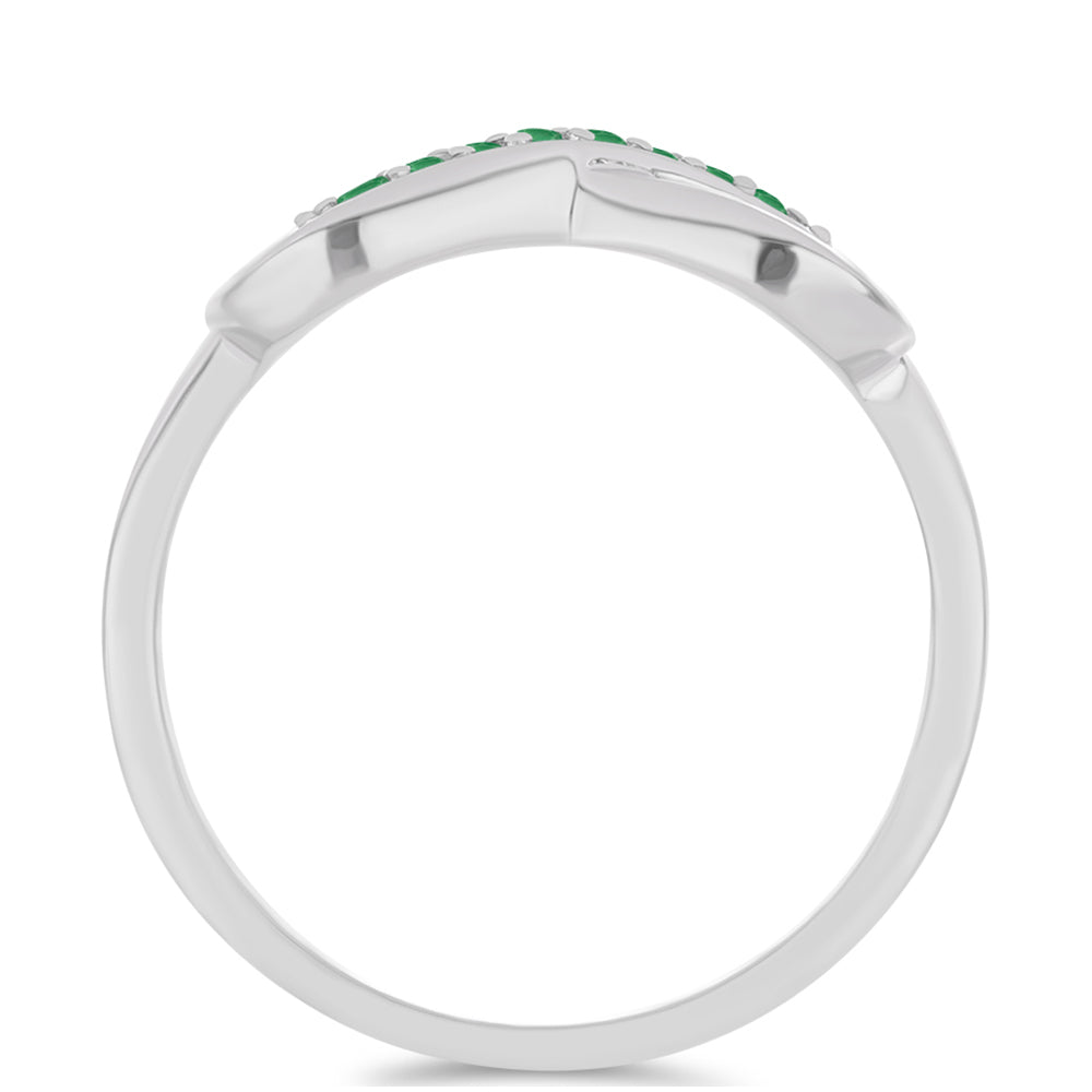 Anel de Prata com Esmeralda do Brasil  Contraste: Cabeca de Veado (800) 2 