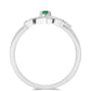 Anel de Prata com Esmeralda do Brasil