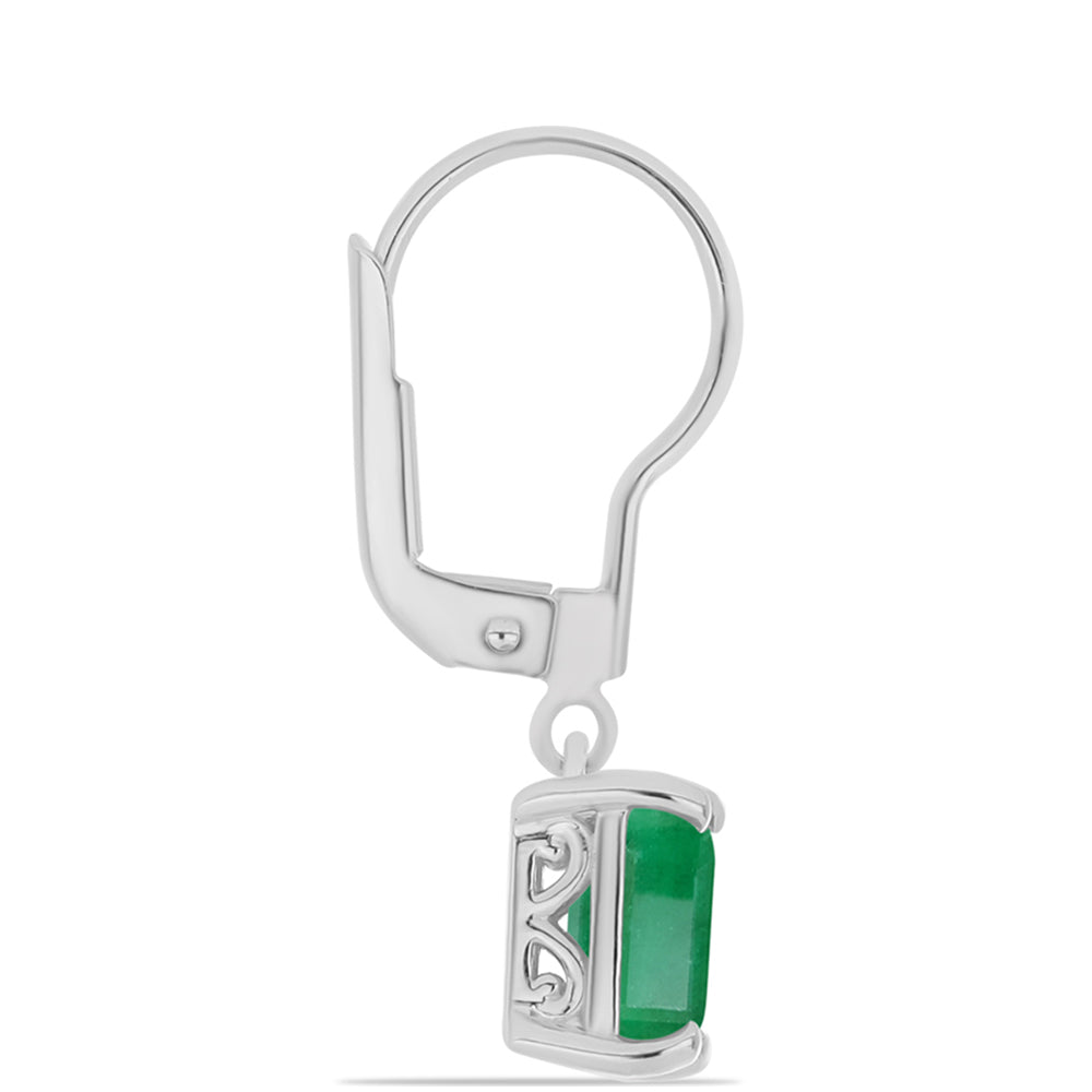 Brincos de Prata com Esmeralda do Brasil 2 