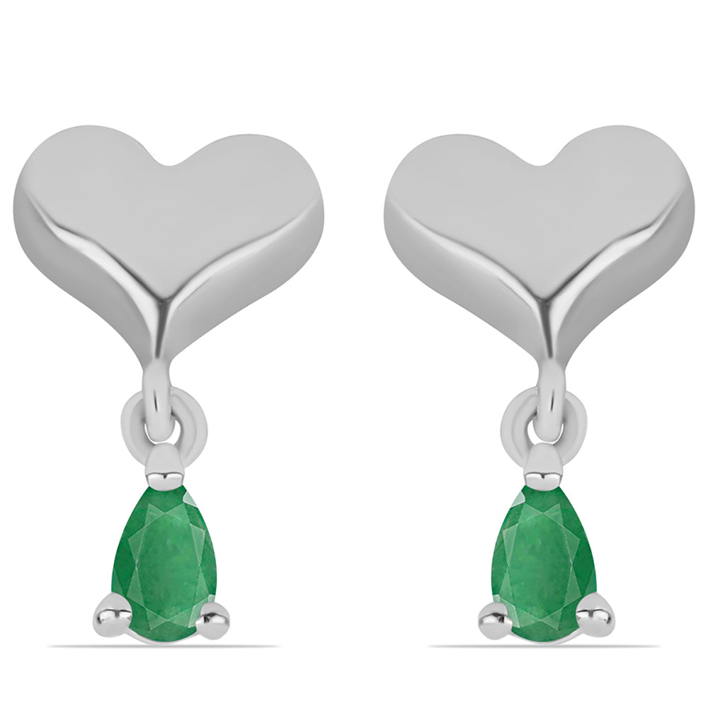 Brincos de Prata com Esmeralda do Brasil 1 
