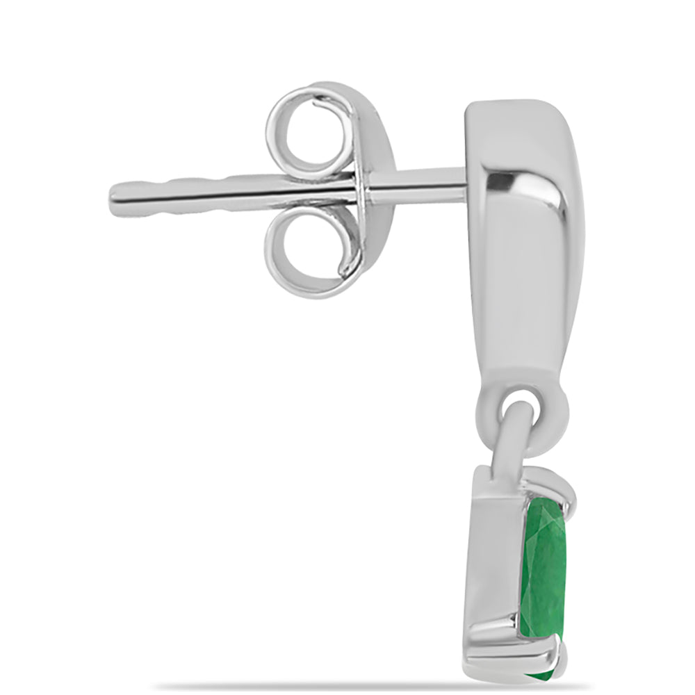 Brincos de Prata com Esmeralda do Brasil 2 