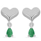 Brincos de Prata com Esmeralda do Brasil