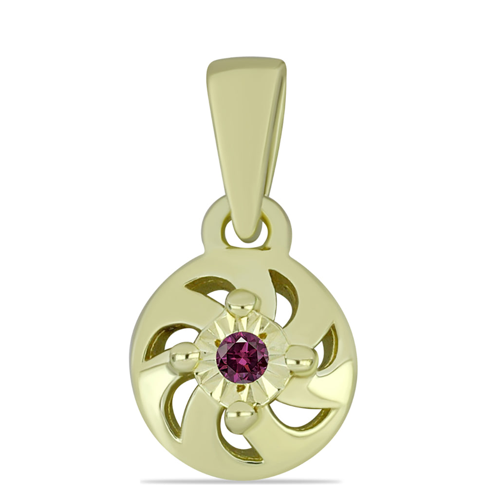 Conjunto de Prata com Banho de Ouro com Diamante Roxo ( Brincos+Anel+Pendente )  Contraste: Cabeca de Veado (800) 3 