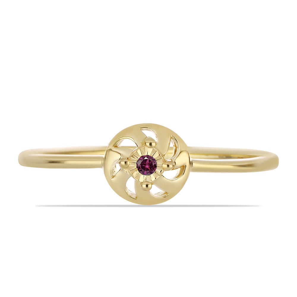 Conjunto de Prata com Banho de Ouro com Diamante Roxo ( Brincos+Anel+Pendente )  Contraste: Cabeca de Veado (800) 4 