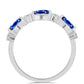 Anel de Prata com Safira Azul Australiana e Topázio Branco