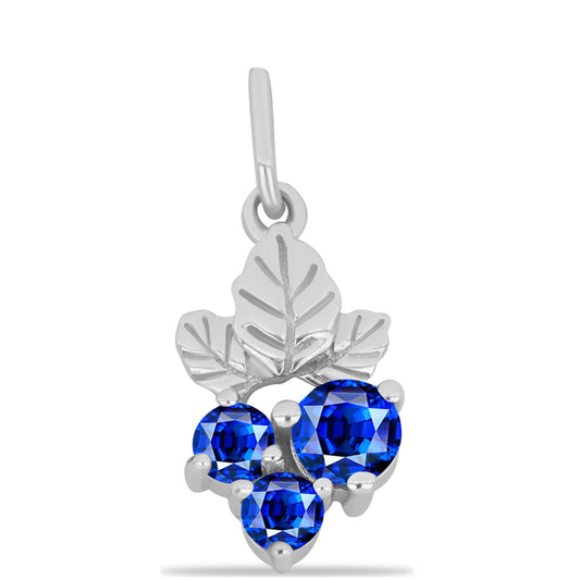 Pendente de Prata com Safira Azul Australiana