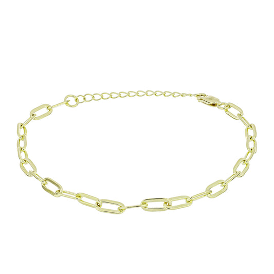 Pulseira de Prata com Banho de Ouro  Contraste: Cabeca de Veado (800)