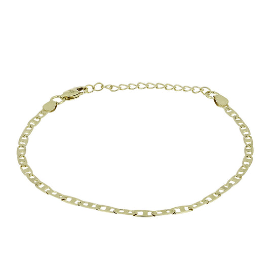 Pulseira de Prata com Banho de Ouro