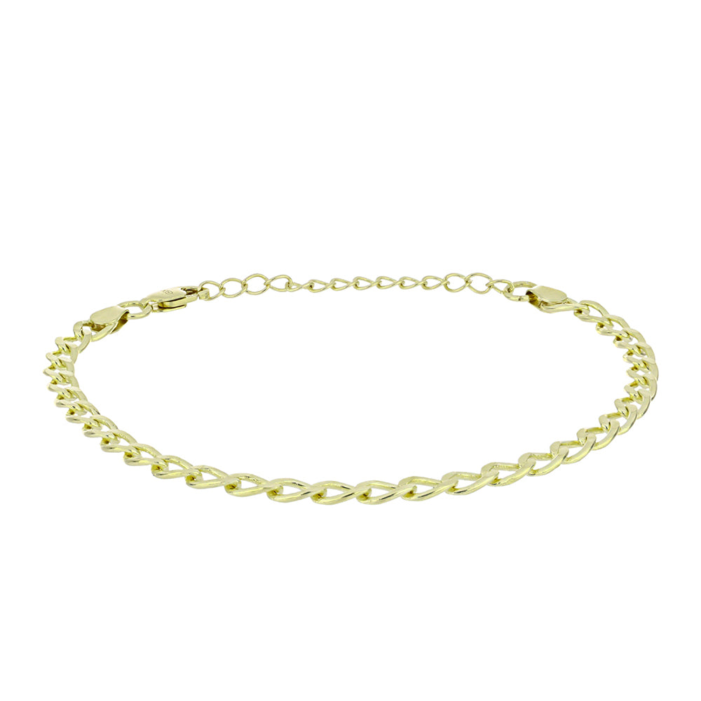 Pulseira de Prata com Banho de Ouro  Contraste: Cabeca de Veado (800) 1 