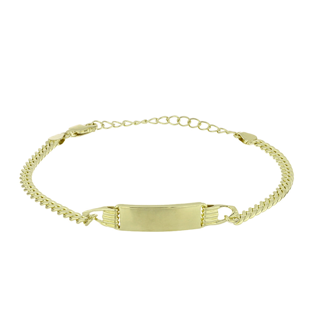 Pulseira de Prata com Banho de Ouro  Contraste: Cabeca de Veado (800)