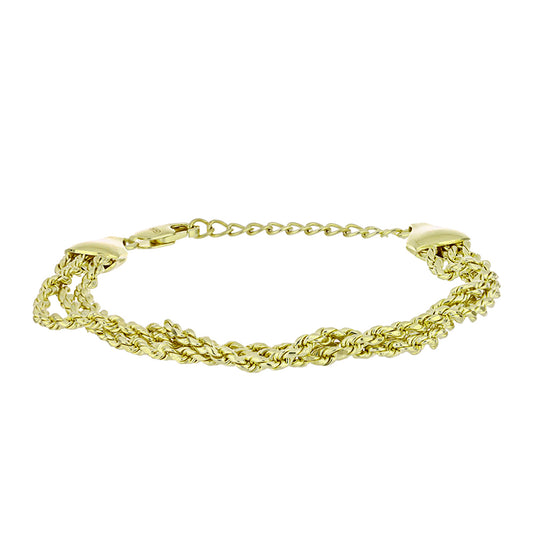 Pulseira de Prata com Banho de Ouro  Contraste: Cabeca de Veado (800)