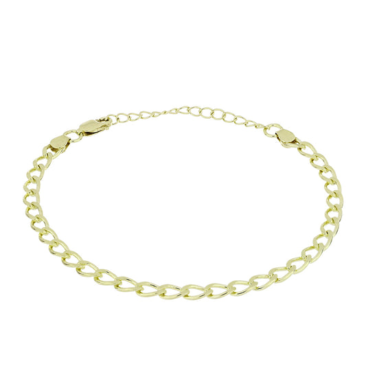 Pulseira de Prata com Banho de Ouro  Contraste: Cabeca de Veado (800)